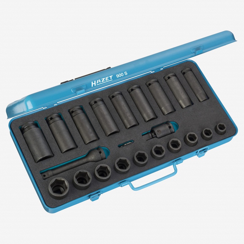 Hazet 900S 23 Pc 1/2" Metric Impact Socket Set