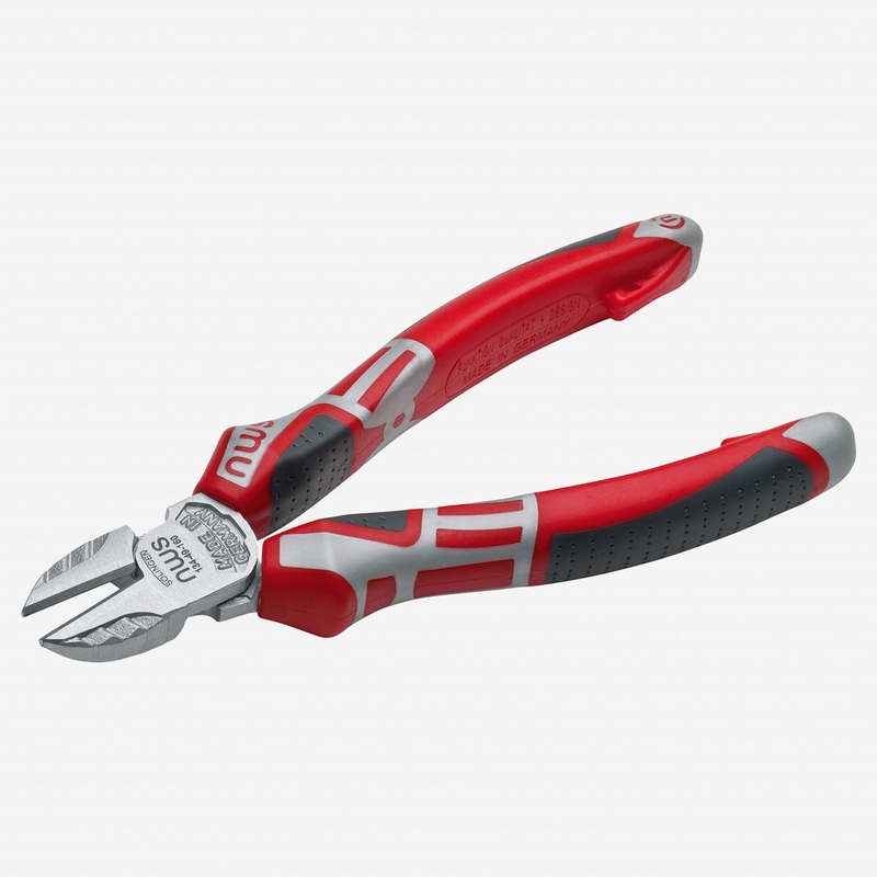 NWS 6.25" Side Cutter - Matte Chromium - SoftGripp, Tethered Attachment