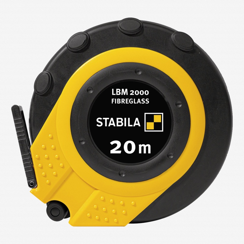 Stabila LBM2000 Steel Close Cased Tape, Metric Scale, 20m