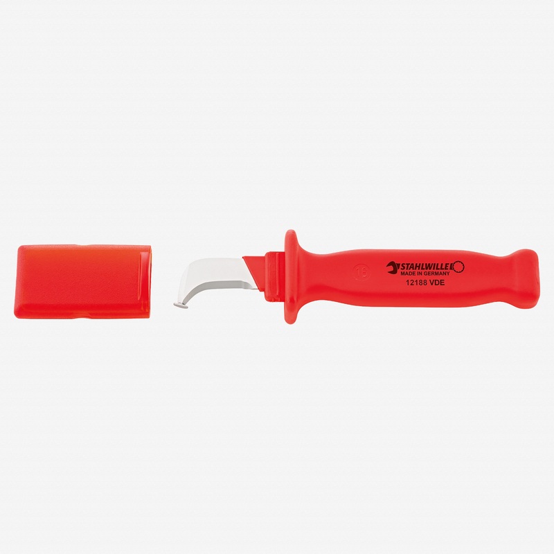 Stahlwille 12188 VDE Electrician's Knife - Hooked Blade