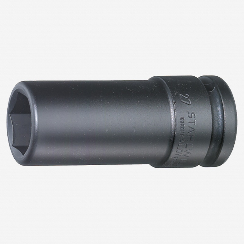 Stahlwille 2509 Extra Deep Impact Socket, 3/4" Drive, 6 Point, 27 mm