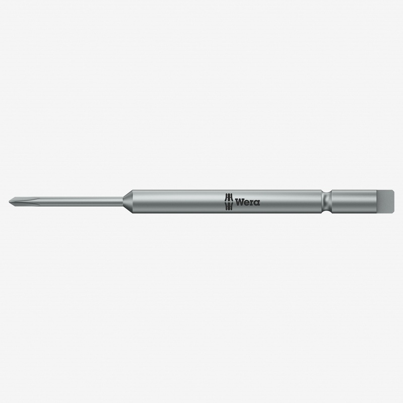 Wera 134605 PH #000 x 44mm Phillips Bit - Halfmoon Drive (1.5 mm diameter)