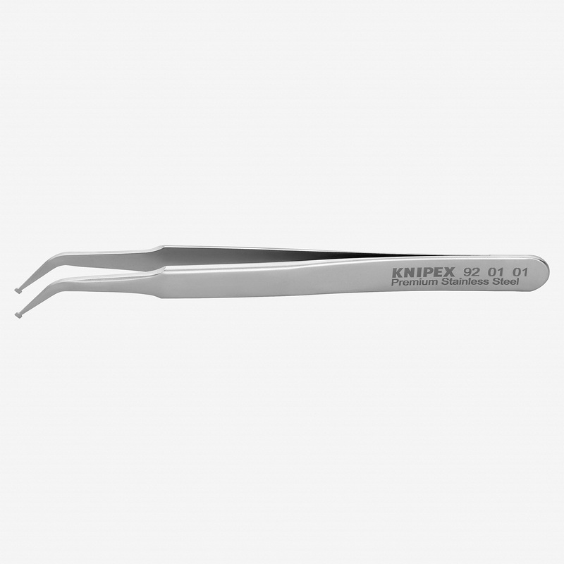Knipex Stainless Steel SMD Positioning Tweezers, Angled, 4.5