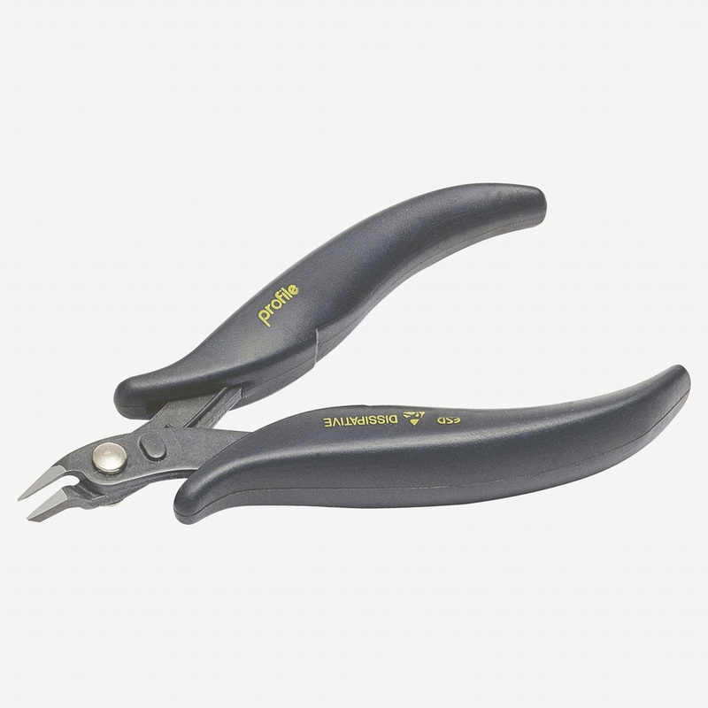 NWS 4.5" ESD Side Cutter - Flush Cut - High Capacity - 21 Degree - SoftGripp