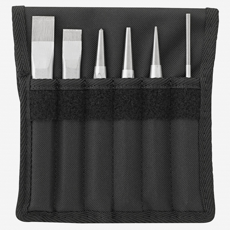 Stahlwille 102-5/6T Chisel, Drift Punch, and Punch Set in Textile Case