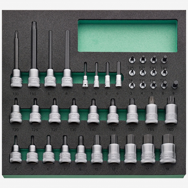 Stahlwille TCS 11 821/40 Inside Torx and Hex Socket Set, 1/4" and 1/2" Drive, 41 Pieces