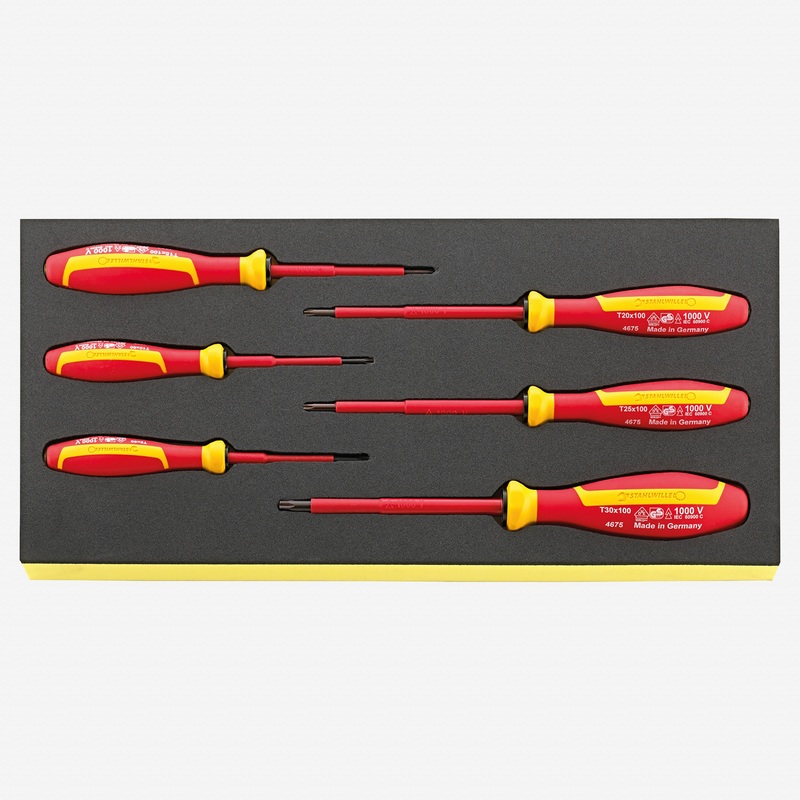 Stahlwille TCS 4675 VDE DRALL+ Set of Screwdrivers in TCS Inlay, 7 Pieces