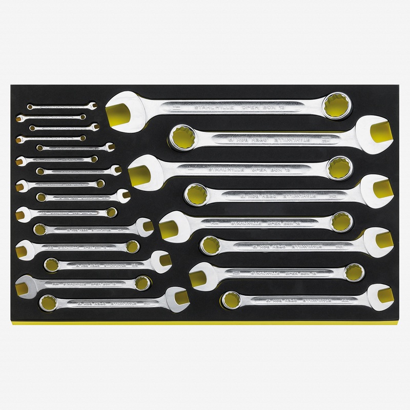 Stahlwille TCS OPEN BOX 13a/23 Combination Spanner Set in TCS Inlay, SAE, 3/16" - 1 1/8