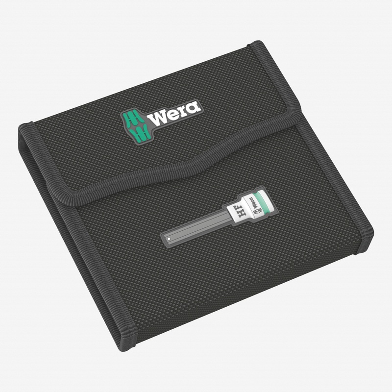 Wera 003180 8740 B 3/8" Drive Zyklop Hex-Plus Bit Socket Set with Holding Function, Long - Metric