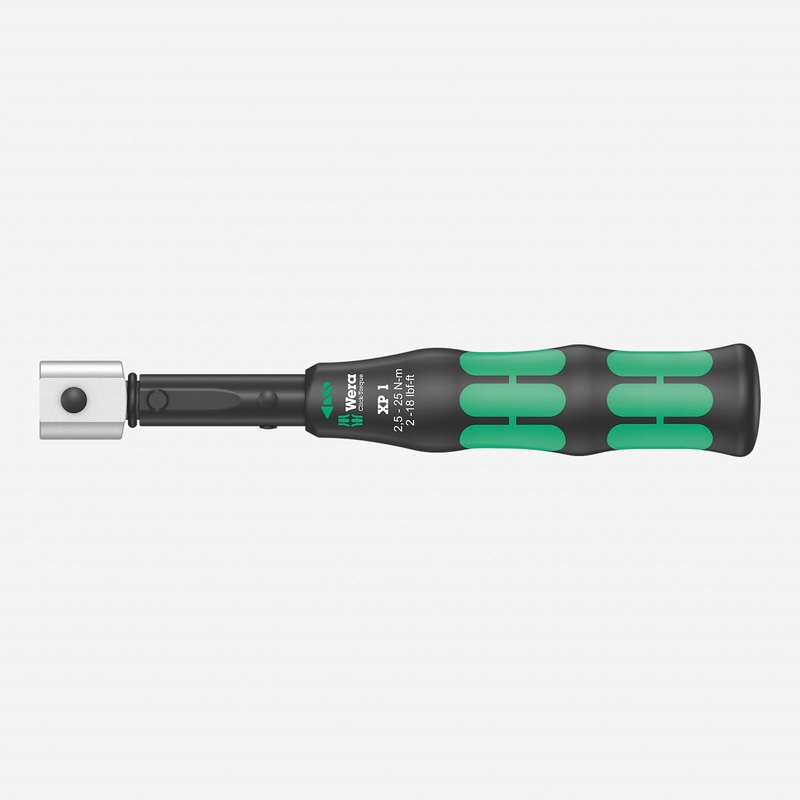 Wera 075670-001 Click-Torque XP 1 Pre-Set Torque Wrench for 9x12 Insert Tools, 2.5 Nm