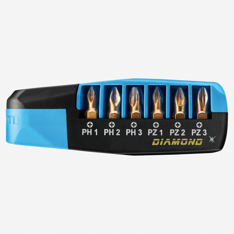 Witte Maxx Ratchdrive All-in-one Phillips/Pozidriv Diamond Bit Set, 7 Pieces
