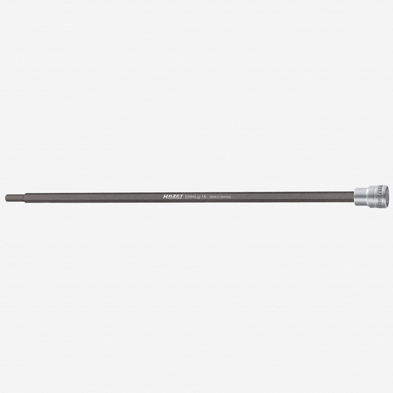 Hazet 2584LG-1A Drive Shaft Hex Bit Socket, 3/8" Drive, 6.0 x 332mm