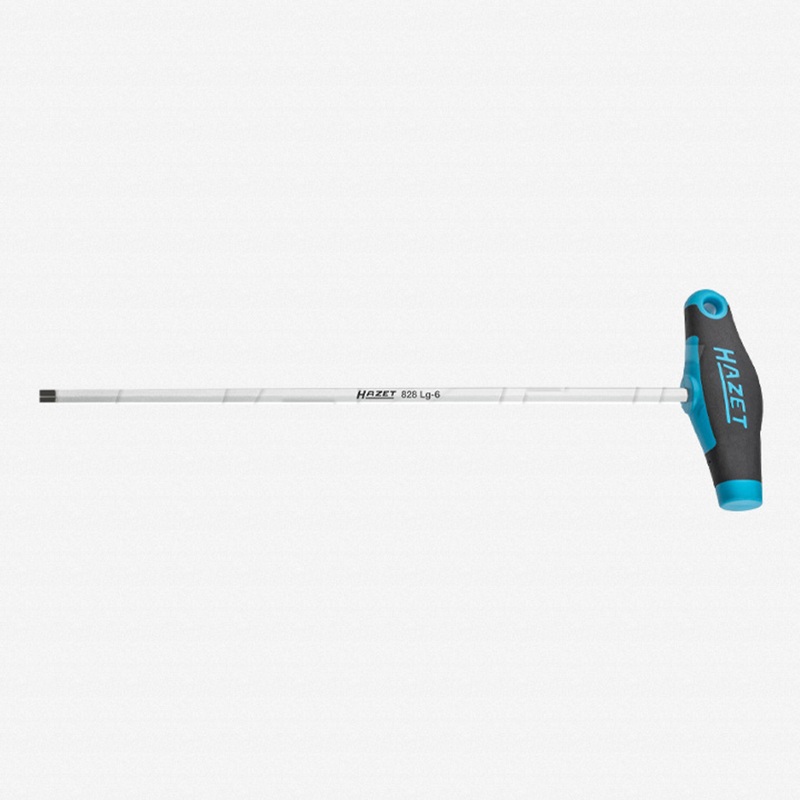Hazet 828LG-6 Hex T-Handle Headlight Adjustment Tool, Extra Long, 6.0 mm