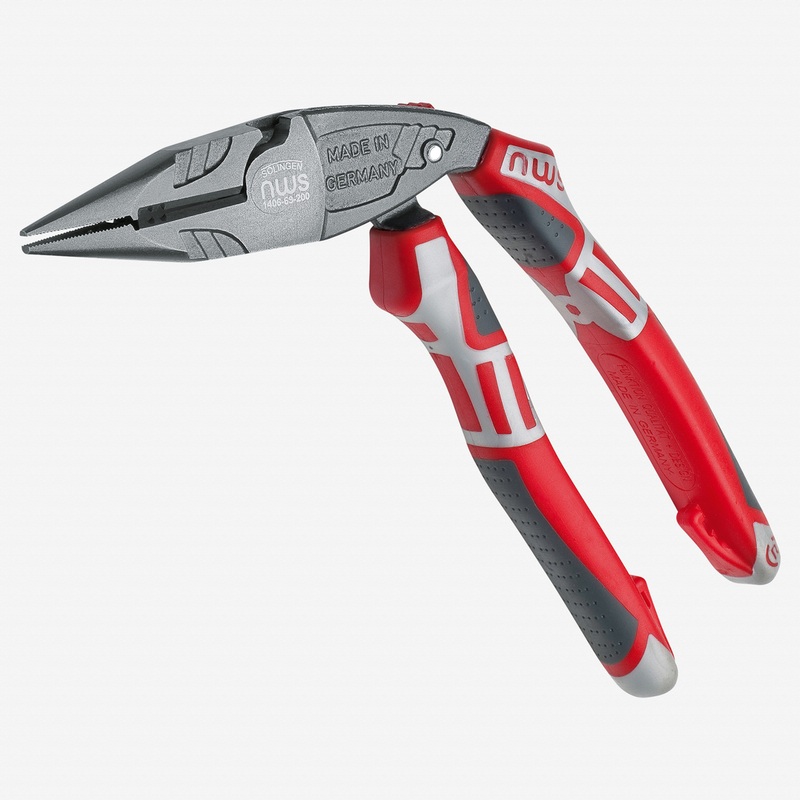 NWS 1406-69-200 8" Ergonomical Electrician's Pliers ErgoMulti - TitanFinish - SoftGripp, Tethered Attachment