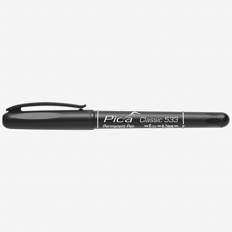 Pica Classic Fine Tip Permanent Pen, Black, Round Tip, 0.7 mm