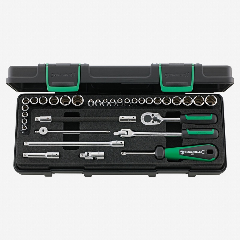 Stahlwille 40ma/25/8 Socket Set, 1/4" Drive, Metric/SAE, 33 Pieces