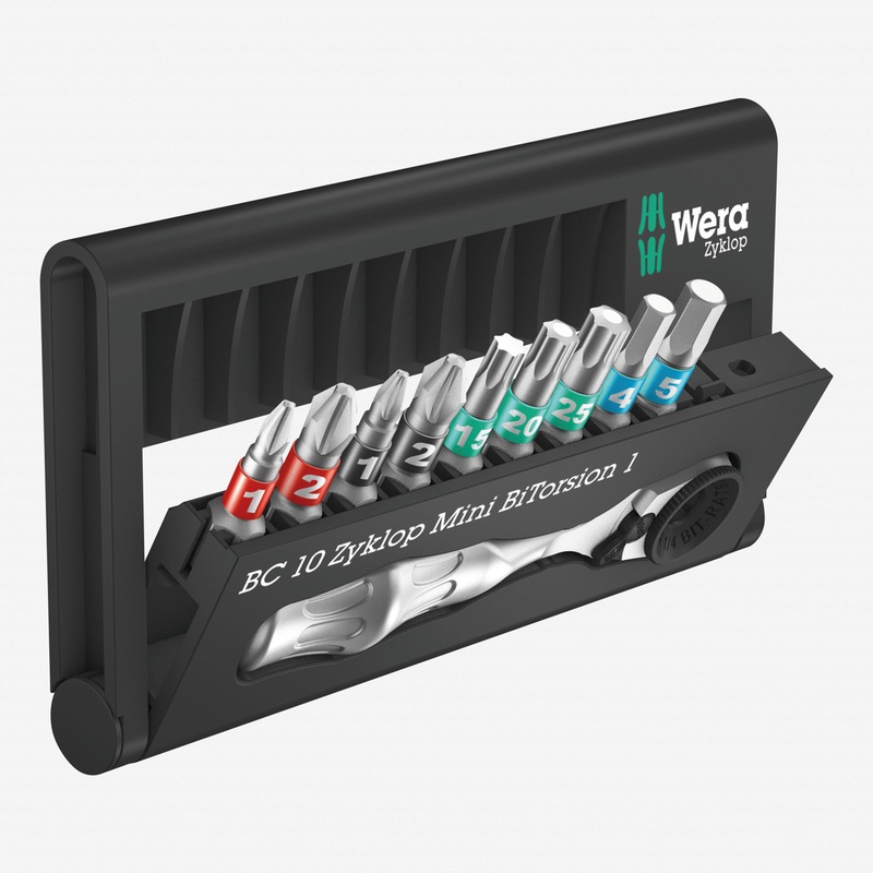 Wera 057418 Bit-Check 10 Zyklop Mini BiTorsion 1