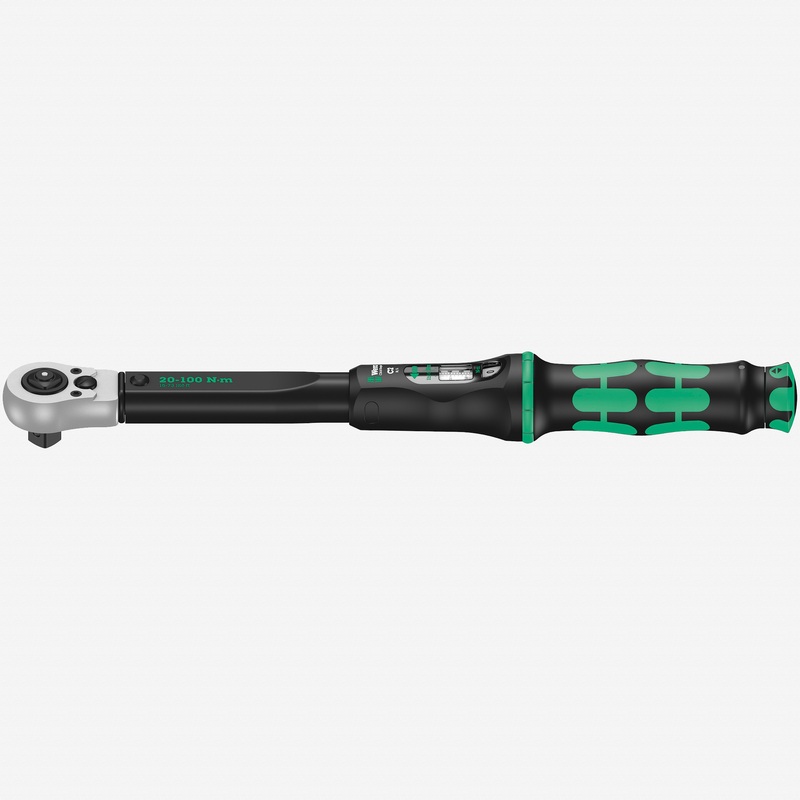 Wera 075625 Click-Torque C 2 Push-Through Adjustable Torque Wrench with 1/2" Drive, 20-100 Nm