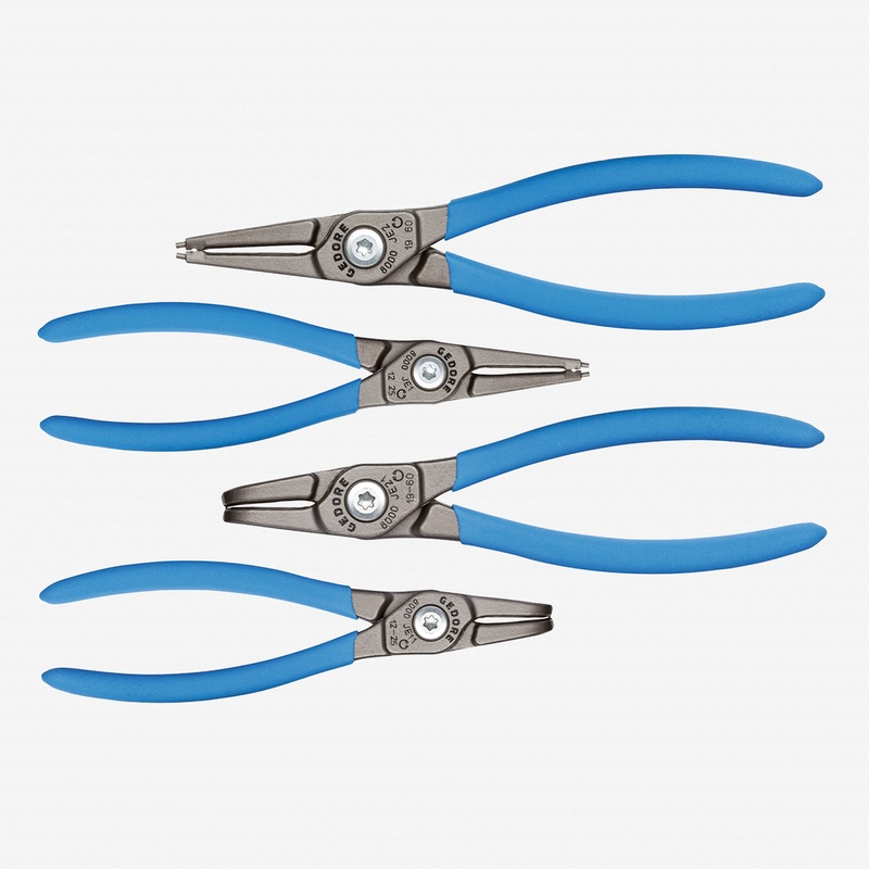 Gedore S 8000 JE Set of Circlip Pliers, for Internal Safety Rings, 4 pcs