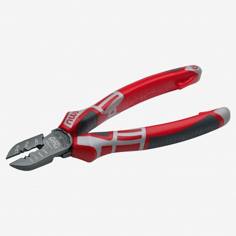 NWS 7.5" Electrician's Side Cutter - TitanFinish - SoftGripp, Tethered Attachment