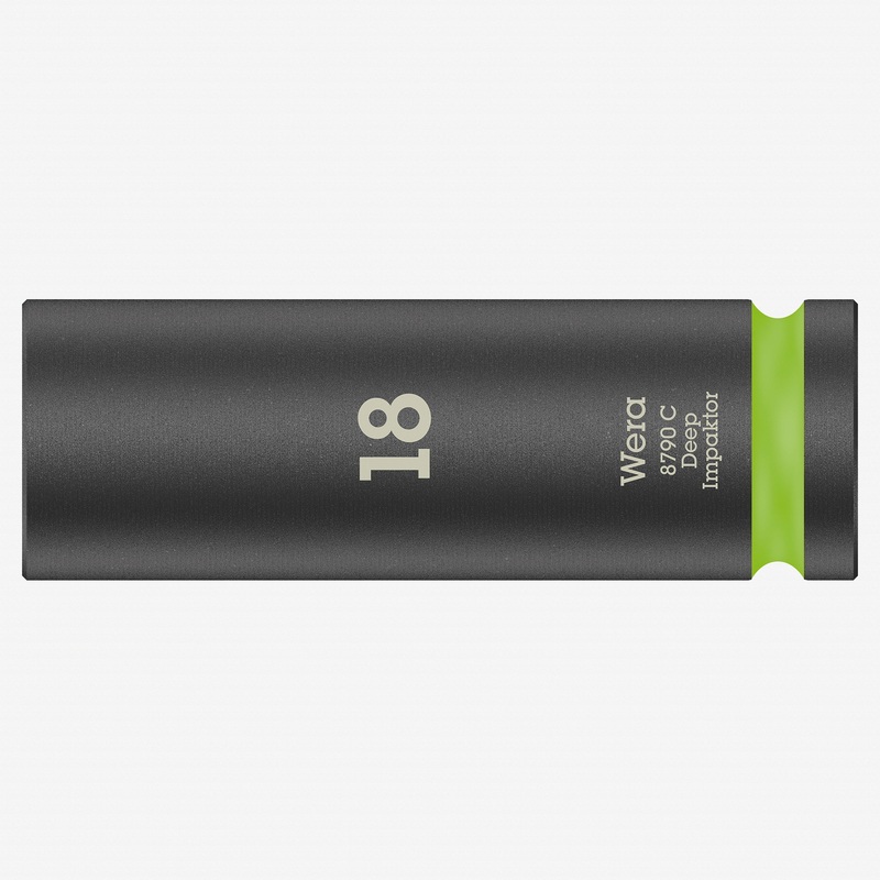 Wera 004835 Impact Deep Socket, 1/2" Drive, 18mm