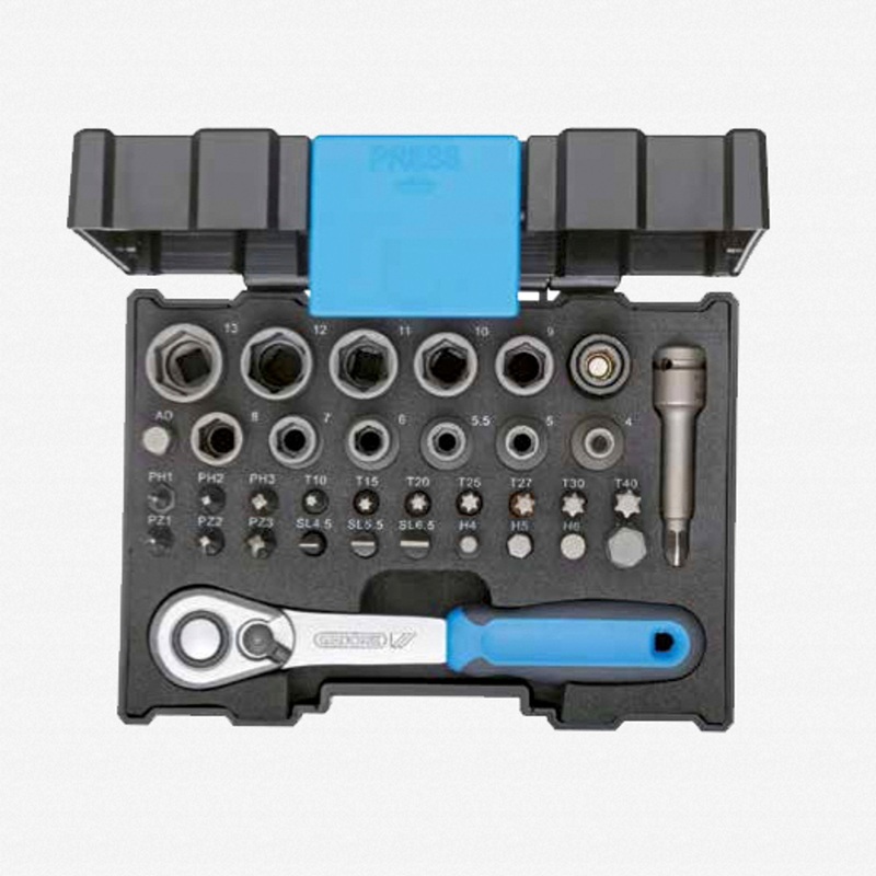 Gedore 666-U-20 1/4" Socket and Bit Set - 35 pcs