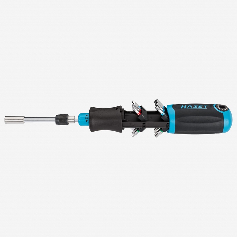 Hazet 810R-4 Ratcheting 1/4" Bit Holding Screwdriver with Magazine
