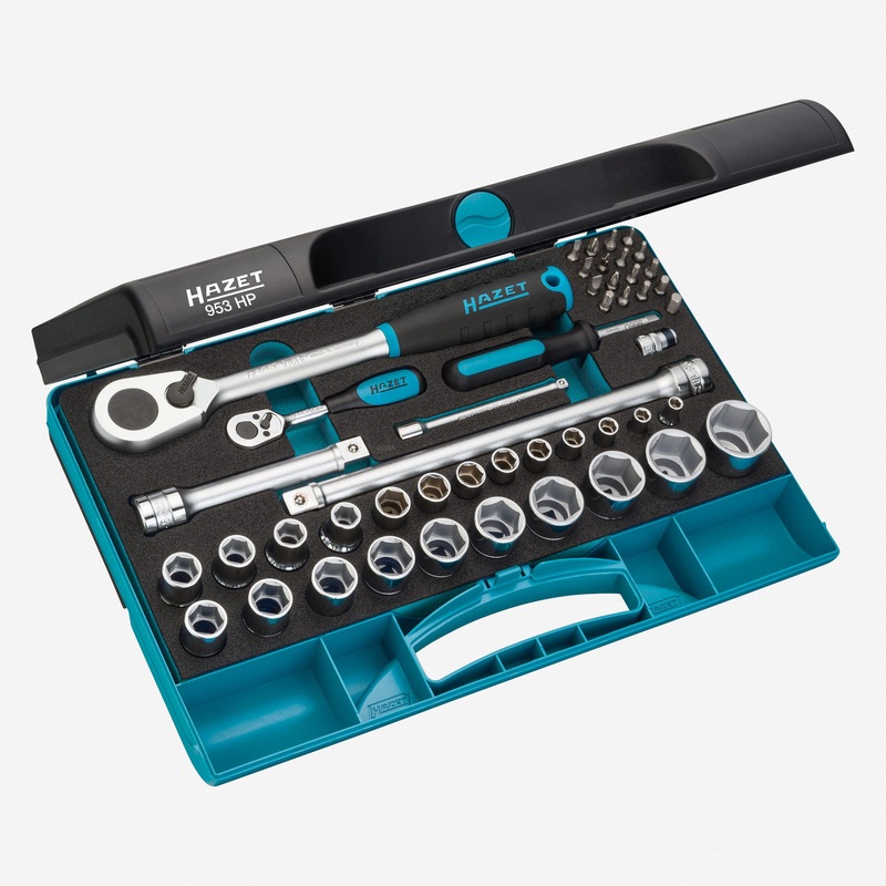 Hazet 953HP 1/4" and 1/2" Drive Socket Set, 47 Pieces