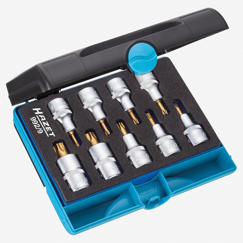Hazet 992/9 9 Pc Torx Titanium-Nitride Socket Set