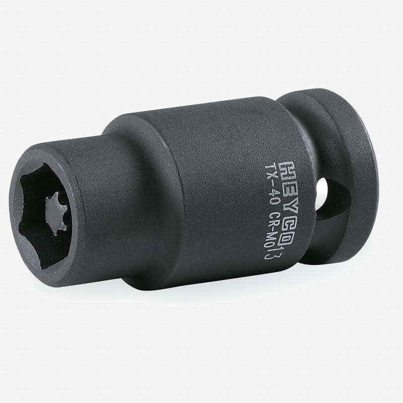 Heyco Impact Socket, 1/2" Drive, Multipower, Torx 40 - 13mm Outside Hex
