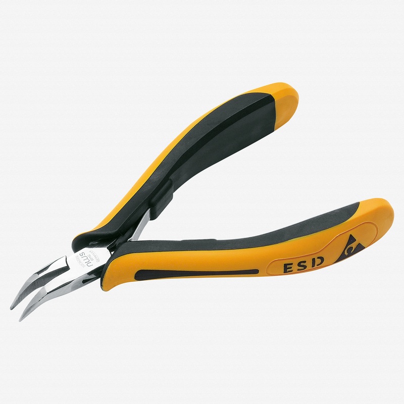 NWS 4.5" Bent Chain Nose Pliers ESD - 45 Degree - SoftGripp