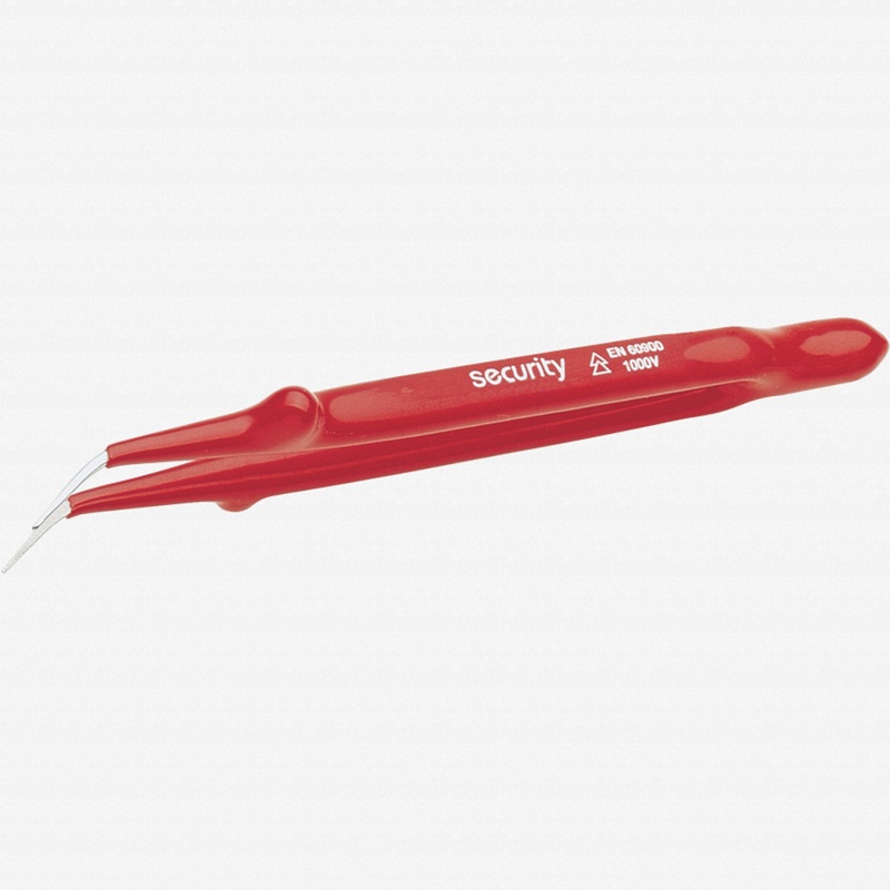NWS Insulated 1000V Precision Tweezers with Angled Tips, 6.1"