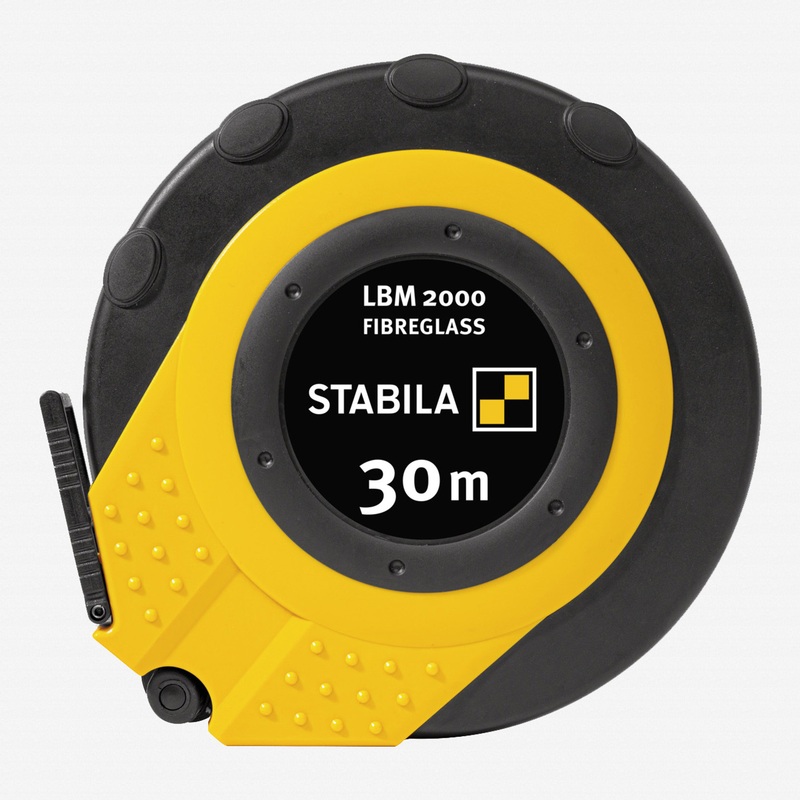 Stabila LBM2000 Steel Close Cased Tape, Metric Scale, 30m