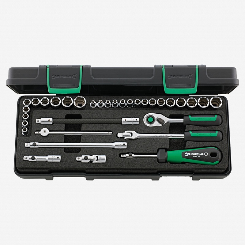 Stahlwille 40MA/25/8QR Socket Set, 1/4" Drive, Metric/SAE, 33 Pieces