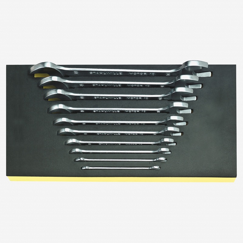 Stahlwille TCS 10/10, 6x7-24x27 mm Double open ended Spanner 10 pcs. in TCS inlay
