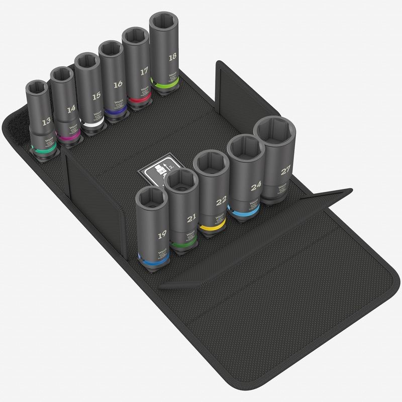 Wera 004841 Impaktor Deep Set 1, 1/2" Drive, 11 Pieces