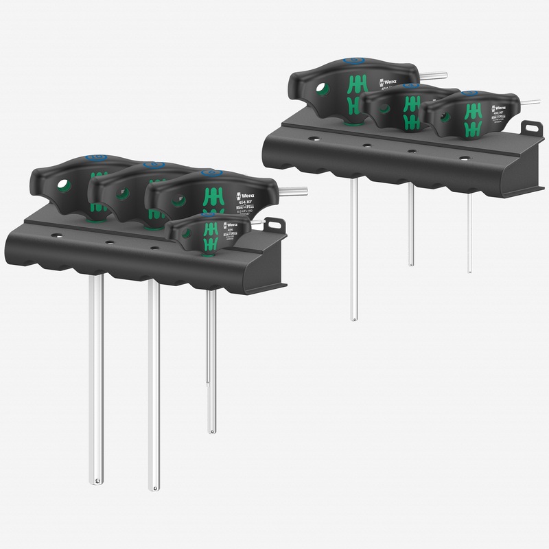 Wera 023450 Metric Hex-Plus T-handle Set with Holding Function, 7 Pieces