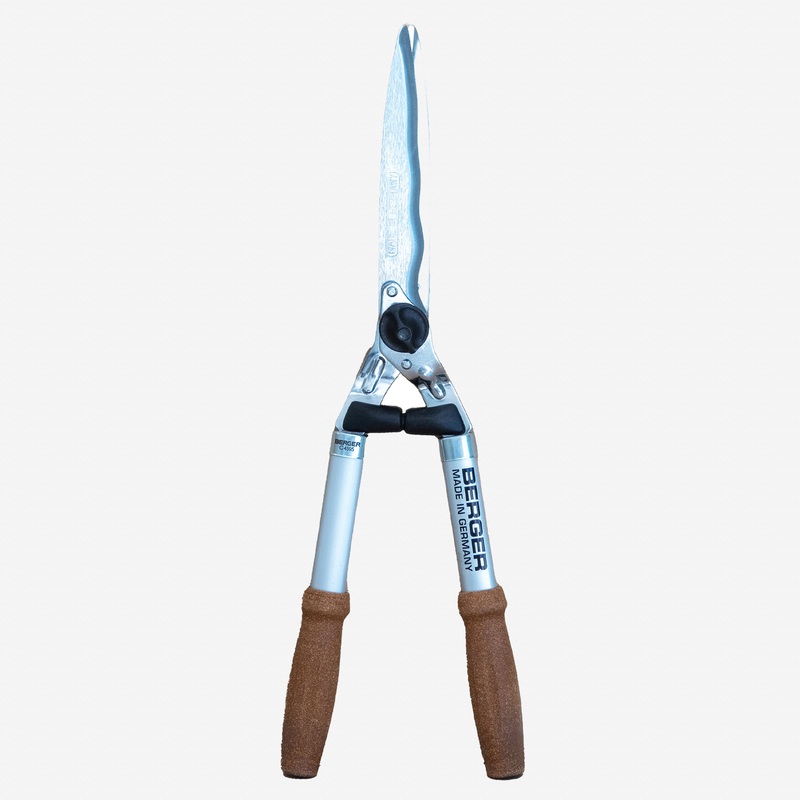Berger Hedge Shears with Aluminum Handles and Cork Grips, Wavy Blades, 24"