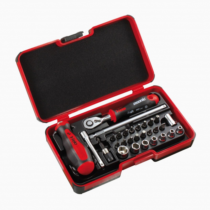 Felo Smart II 29 Piece Socket and Bit Set - PH/PZ/Hex/Torx