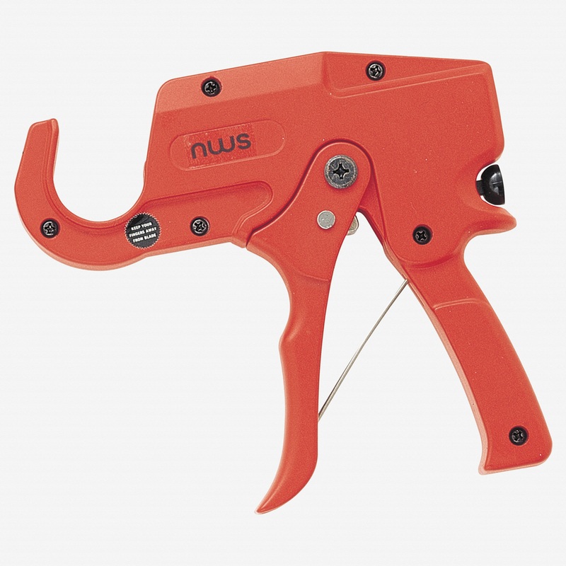 NWS 8.25" Plastic Pipe Cutter-Matte Chromium - Plastic Grip