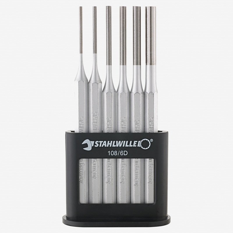 Stahlwille 108/6 D Parallel pin punches in plastic stand set