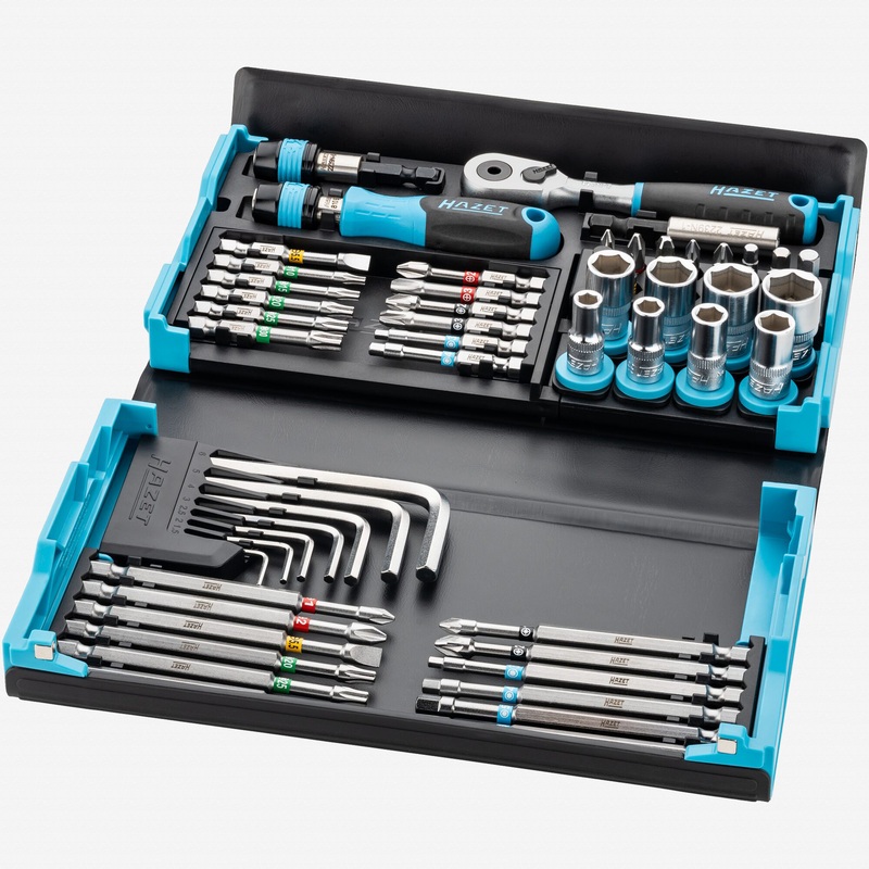 Hazet 2200SC-32 SmartCase Bit/Socket Set with Ratchet, 1/4" Drive, 59 Pieces