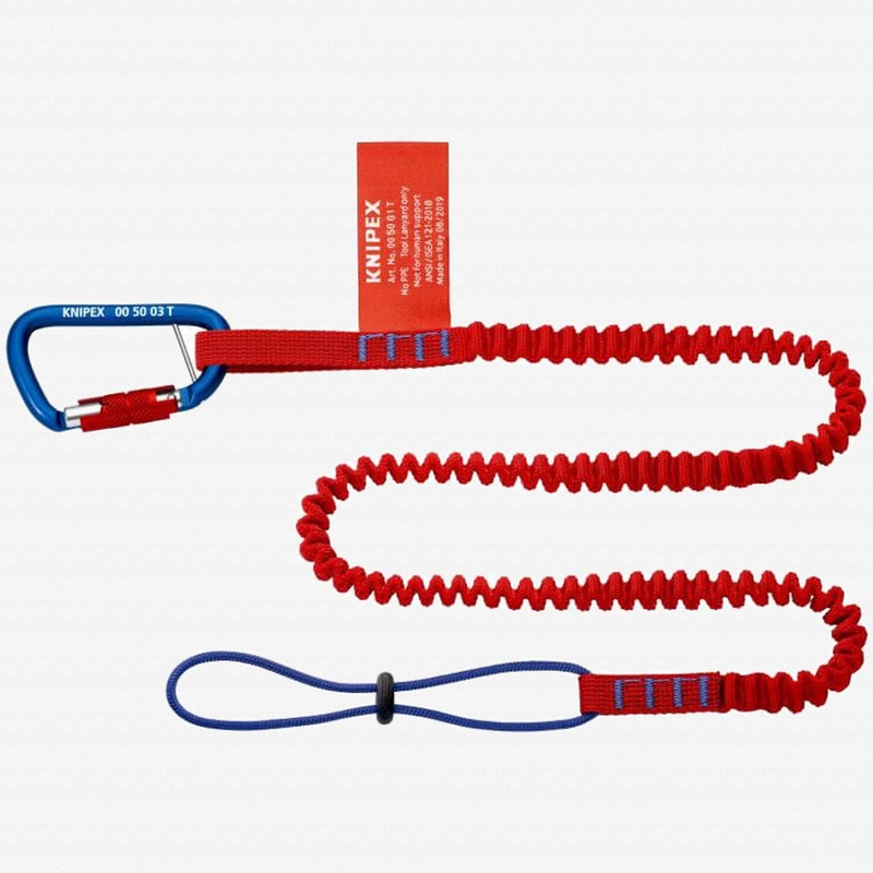 Knipex Tool Tethering 38" Lanyard with Captive Eye Carabiner, Limit 3.3 lbs