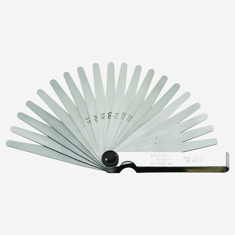 Stahlwille 11095/13 Precision Feeler Gauge, Metric, 0.05 - 1.00 mm