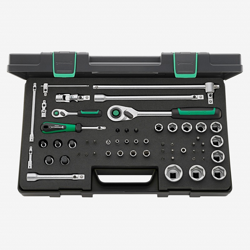 Stahlwille 40/52/45/12 QR Socket Set, Metric, 4 - 30mm, 1/2" Drive, 1/4" Drive, 57 Pieces