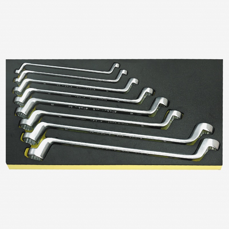 Stahlwille TCS 20/8, 6x7-19x22 mm Double ended ring Spanner 8 pcs. in TCS inlay