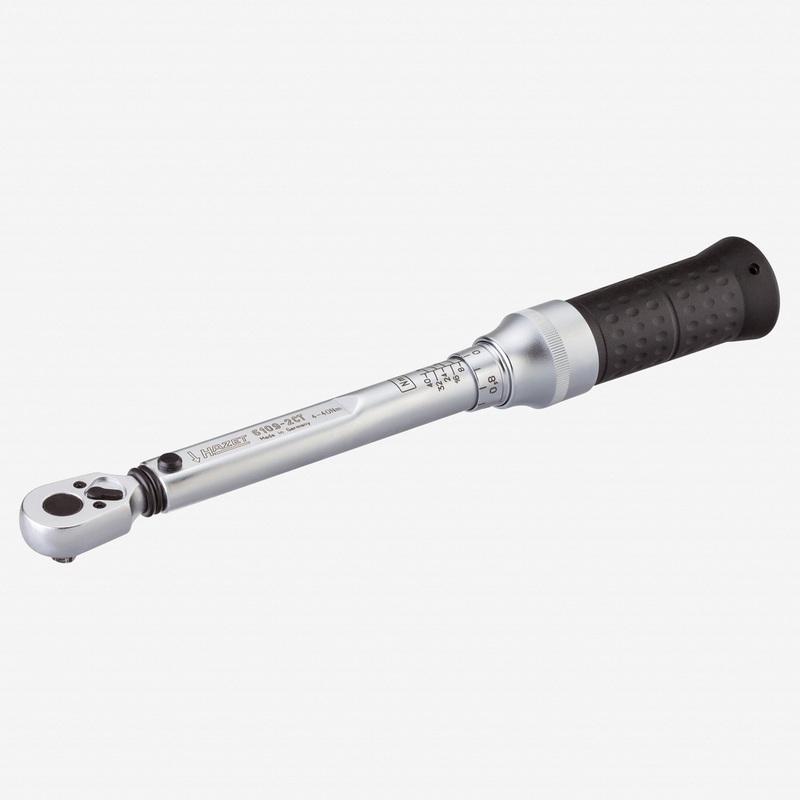 Hazet 6109-2CT Torque Wrench, 1/4" Drive, 4-40 Nm with Reversible HiPer Ratchet