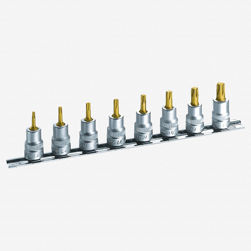 Hazet 8802T/8H 8 Pc Torx Titanium-Nitride 3/8" Socket Set