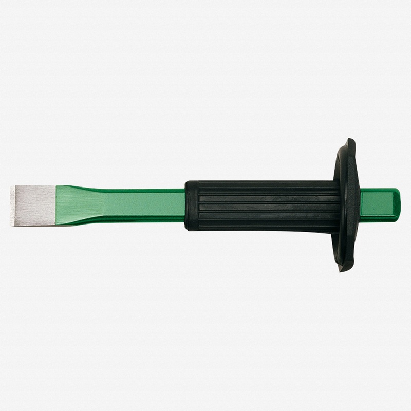 Heyco Stone Chisel with Rubber Hand Guard, Non-spreading Safety Head, Flat Oval, 250mm