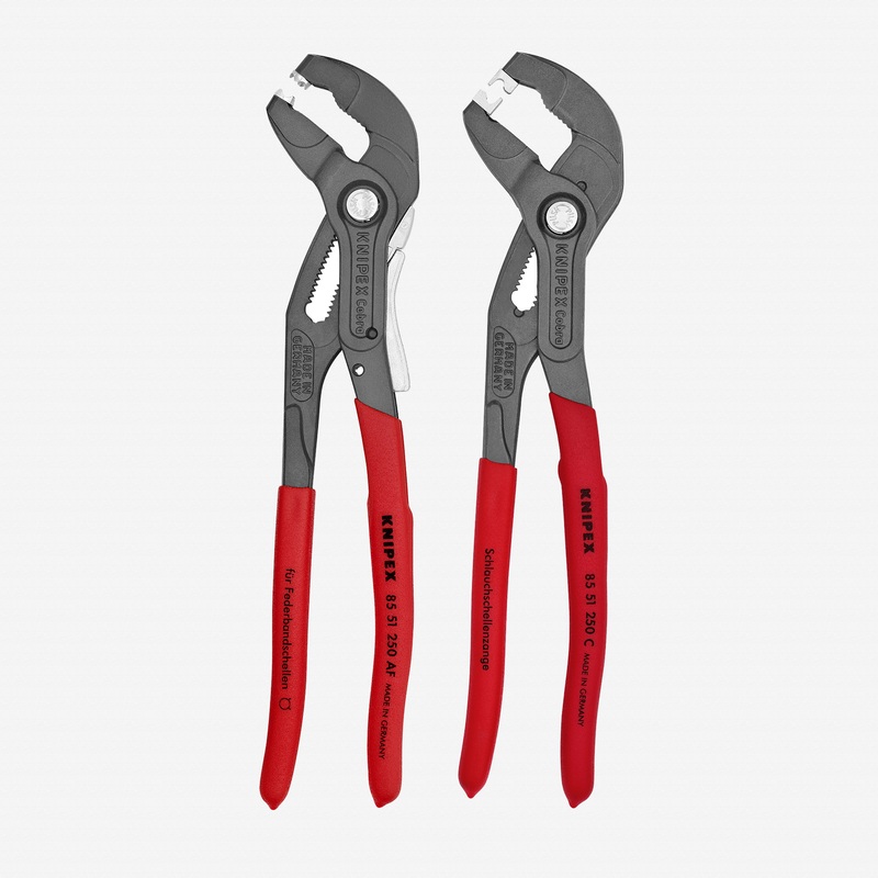 Knipex 10" Hose Clamp and 10" Click Clamp Plier Set, 2 Pieces
